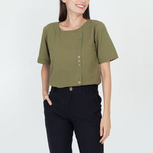 Load image into Gallery viewer, ISABELLA BLOUSE 0001 -ARMY GREEN