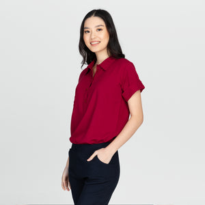 ARIANA BLOUSE 0001 - PLAIN MAROON