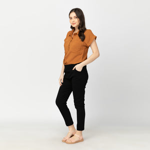 PRINCESS BLOUSE 0013 - PLAIN RUST