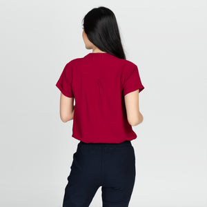 CARLA BLOUSE 0025 - PLAIN MAROON