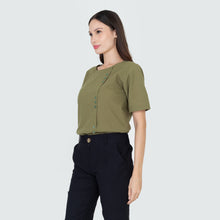 Load image into Gallery viewer, ISABELLA BLOUSE 0001 -ARMY GREEN