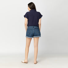 Load image into Gallery viewer, PRINCESS BLOUSE 0012 - PLAIN NAVY BLUE