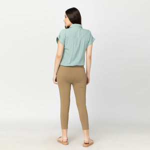 PRINCESS BLOUSE 0001 - PLAIN TEAL GREEN