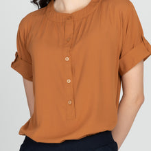 Load image into Gallery viewer, ALELIE BLOUSE 0003 -  PLAIN RUST BROWN