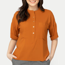 Load image into Gallery viewer, JAIMEE BLOUSE 0008 - PLAIN CHOCO RUST