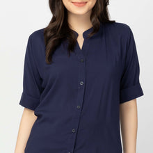 Load image into Gallery viewer, SHANE BLOUSE 0031 - PLAIN NAVY BLUE