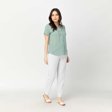 Load image into Gallery viewer, CAMERON BLOUSE 0019 - PLAIN TEAL GREEN