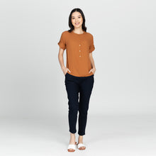 Load image into Gallery viewer, ALELIE BLOUSE 0003 -  PLAIN RUST BROWN