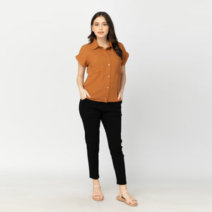 PRINCESS BLOUSE 0013 - PLAIN RUST