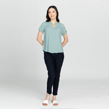 Load image into Gallery viewer, CARLA BLOUSE 0029 - PLAIN TEAL GREEN