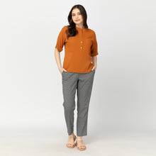 Load image into Gallery viewer, JAIMEE BLOUSE 0008 - PLAIN CHOCO RUST