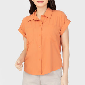 PRINCESS BLOUSE 0004 - PLAIN ORANGE