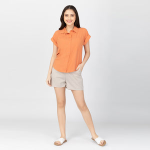 PRINCESS BLOUSE 0004 - PLAIN ORANGE