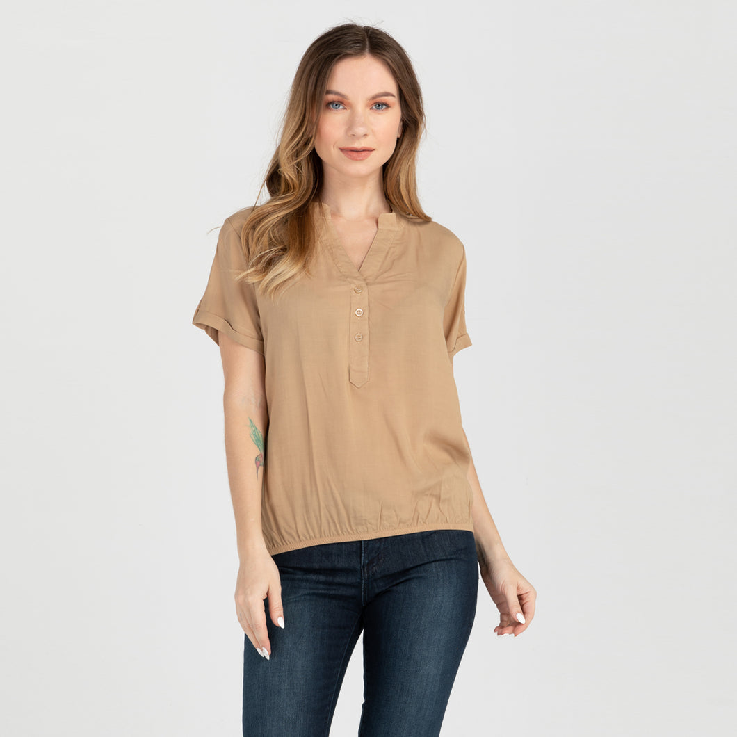 FRANCINE BLOUSE 0014-BROWN