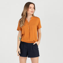 Load image into Gallery viewer, FRANCINE BLOUSE 0048 - PLAIN RUST ORANGE