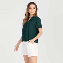 Load image into Gallery viewer, FRANCINE BLOUSE 0012-PLAIN MARINE GREEN