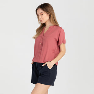 FRANCINE BLOUSE 0017-PLAIN OLD ROSE