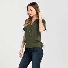 Load image into Gallery viewer, FRANCINE BLOUSE 0013 - PLAIN ARMY GREEN