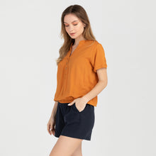 Load image into Gallery viewer, FRANCINE BLOUSE 0048 - PLAIN RUST ORANGE