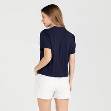 Load image into Gallery viewer, FRANCINE BLOUSE 0018- PLAIN NAVY BLUE