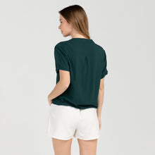 Load image into Gallery viewer, FRANCINE BLOUSE 0012-PLAIN MARINE GREEN