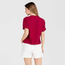 Load image into Gallery viewer, FRANCINE BLOUSE 0016- PLAIN MAROON RED