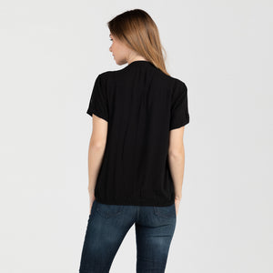 FRANCINE BLOUSE 0019-PLAIN BLACK