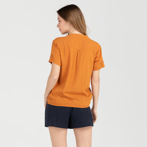 FRANCINE BLOUSE 0048 - PLAIN RUST ORANGE