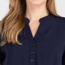 Load image into Gallery viewer, FRANCINE BLOUSE 0018- PLAIN NAVY BLUE