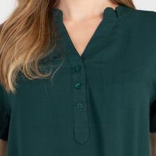 Load image into Gallery viewer, FRANCINE BLOUSE 0012-PLAIN MARINE GREEN