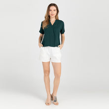 Load image into Gallery viewer, FRANCINE BLOUSE 0012-PLAIN MARINE GREEN