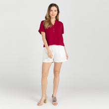 Load image into Gallery viewer, FRANCINE BLOUSE 0016- PLAIN MAROON RED