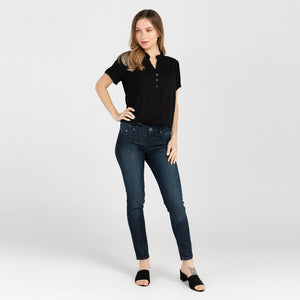 FRANCINE BLOUSE 0019-PLAIN BLACK