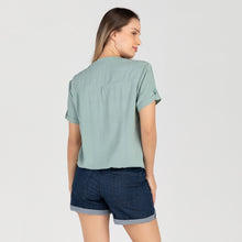 Load image into Gallery viewer, FRANCINE BLOUSE 0011-PLAIN TEAL GREEN